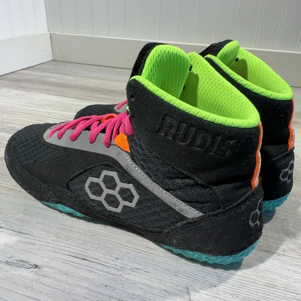 Rudis Alpha 2.0 Unisex M10.5/W12 Wrestling Shoes Black Selfish Athletic Sneakers
